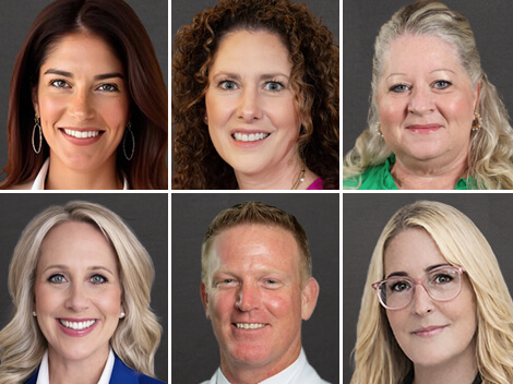 A collage of the CoxHealth Rehabilitation Hospital leadership/